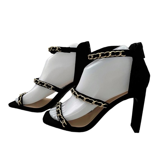 NEW! - Derek Hearts Black Sandals (Size: 6) - Picture 5 of 6